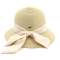 Large scarves bowtie summer straw hat